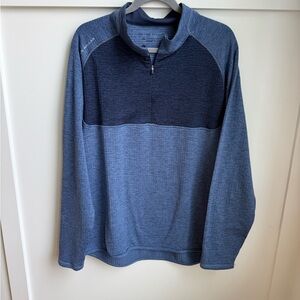 Peter Millar Maven Performance Quarter-Zip Pullover - Blue/Navy